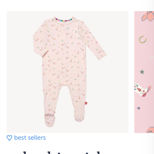 rodeo drive pink RightFit™ magnetic parent favorite footie – Magnetic Me