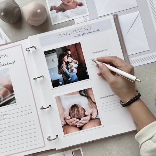 First Five Year Baby Book Binder, Personalized Baby Milestone Book, Modern Baby Shower Gift, Baby Photo Album, Baby Monthly Journal