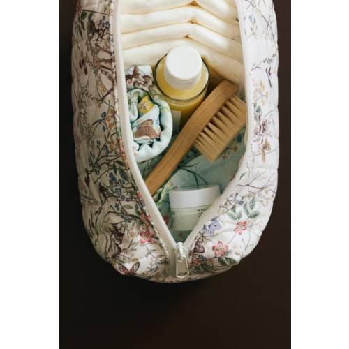 QUILTED COTTON DIAPER BAG
