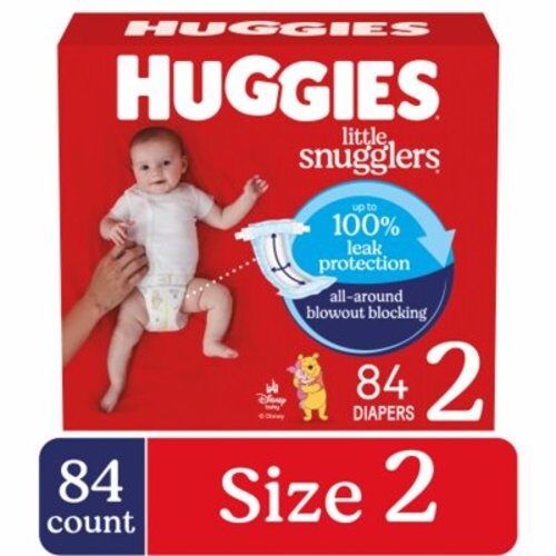Huggies Little Snugglers Baby Diapers Size 2 (12-18 lbs) 84 count