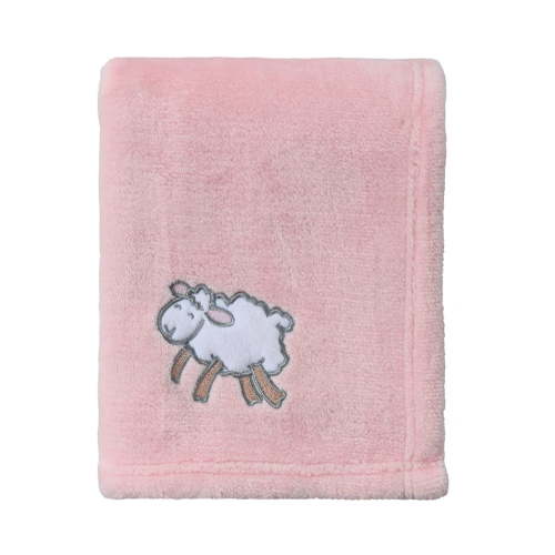 CREVENT 30''X40'' Light Cozy Plush Fluffy Warm Fleece Stroller Baby Blanket for Girl Infant Toddler Crib Cot Stroller, Baby Birthday Pink Sheep