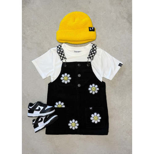 Black Bloomer Corduroy Dress | Little Trouble