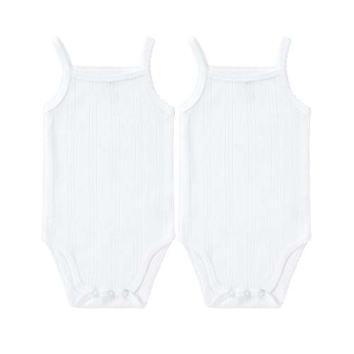 Baby Pointelle 2pc Bodysuit - White