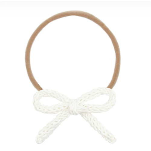 Crochet Bow - Ivory Headband