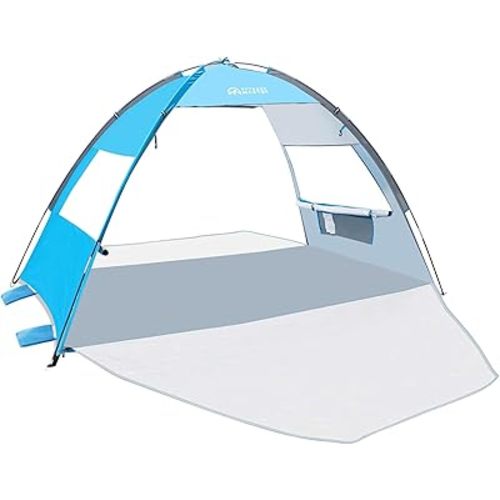 Sun Tent with Ventilated Doors - Color: Blue