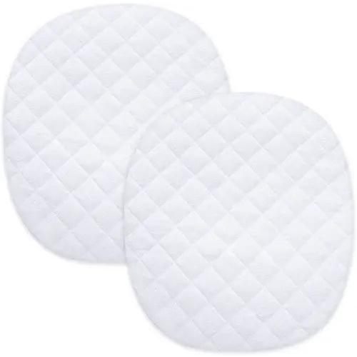 Waterproof Bassinet Mattress Pad Cover Fit for Graco Pack 'n-Play Dome LX Bassinet (not playard), 2 Pack, Ultra Soft Viscose Made from Bamboo Terry Surface, Breathable and Easy Care