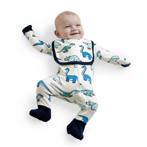 M+A by Monica + Andy Organic Cotton One Piece Coverall and Bib Set, Sizes Newborn - 18-24 Months