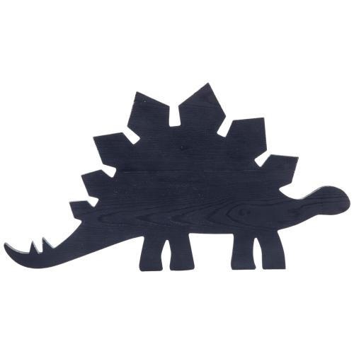 Navy Stegosaurus Wood Wall Decor