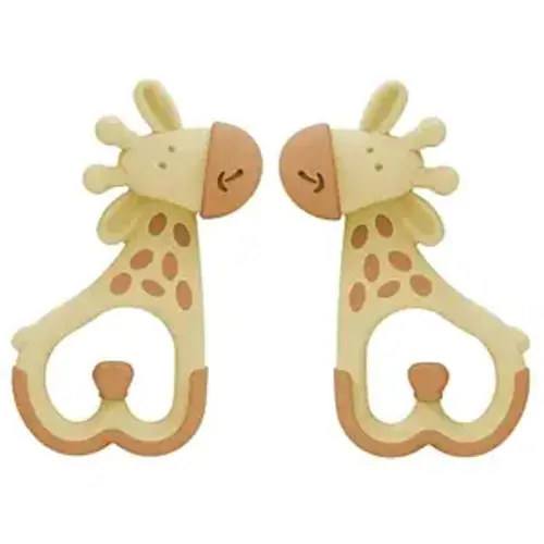 Dr. Brown's Ridgees Giraffe, Massaging Baby Teether, Designed by a Pediatric Dentist, BPA Free, 3m+ (Pack of 2)