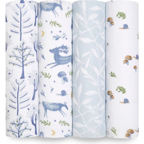 aden + anais Assorted 4-Pack Organic Cotton Muslin Swaddling Cloths, Outdoors