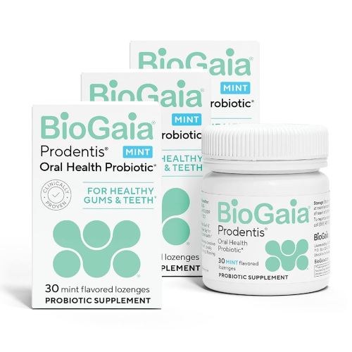 BioGaia Prodentis 3-Pack | Dental Probiotic Lozenges | Promote Healthy Gums & Teeth | Defend Against Dental Problems | Replenish Oral Microbiome | Improve Oral Health | Mint Flavor | 90 Day Supply