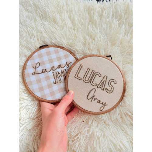 Custom Baby Name Sign for Hospital | Baby Announcement Sign | Newborn Birth Sign | Embroidered Name Sign | Boy or Girl Gift