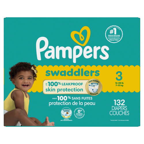 Pampers Swaddlers Diapers, Super Econo Pack, Size 1-8, 58-160CT