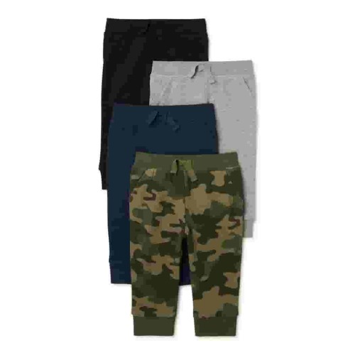 Garanimals Baby Boy Jogger Multipack, 4-Pack, Sizes 0-24 Months