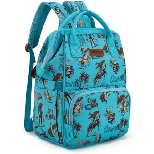 Montana West Wrangler Callie Diaper Bag Backpack with Stroller Straps Western Pattern Multifunction Baby Travel Bag WG2204-91102TQ