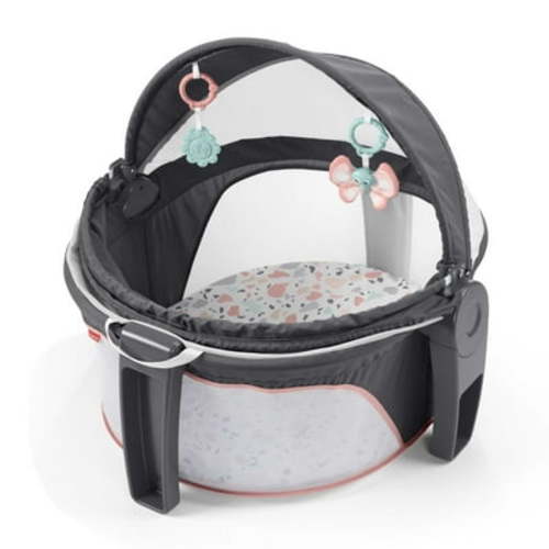 Fisher-Price Baby Dome, Portable Outdoor Travel Bassinet and Play Space, Pink Pacific Pebble