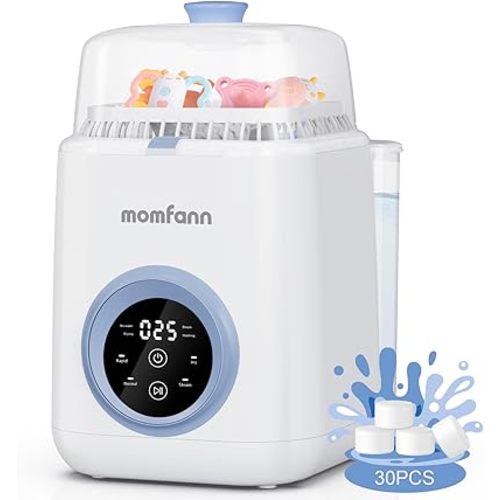 4 in 1 Baby Bottle Washer with 2 Wash Time, Baby Bottle Sterilizer and Dryer, Save time & Effort, Easy to Use, Blue