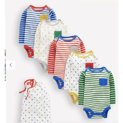 Striped 5 Pack Bodies-Multi Stripes/Stars | Boden USA