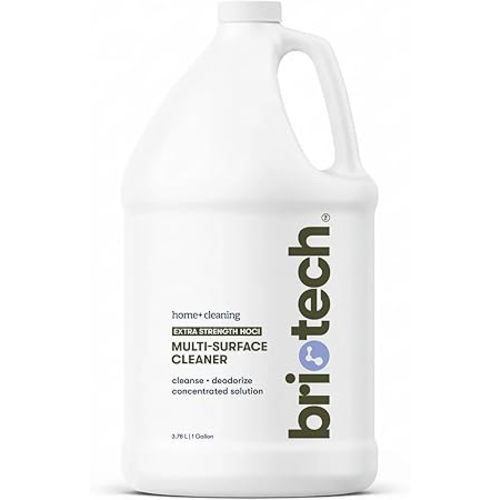 BRIOTECH Extra Strength HOCl Cleaner, 500 PPM Hypochlorous Acid Concentrate, ULV Foggers & Humidifiers, Professional Deodorizer for Dental, Offices, Schools, Homes, Peroxide Free, 1 Gallon
