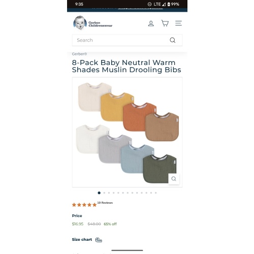 8-Pack Baby Neutral Warm Shades Muslin Drooling Bibs – Gerber Childrenswear