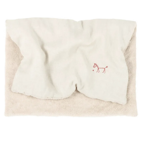 Nobodinoz - Lined blanket - French linen - Oatmeal | Smallable