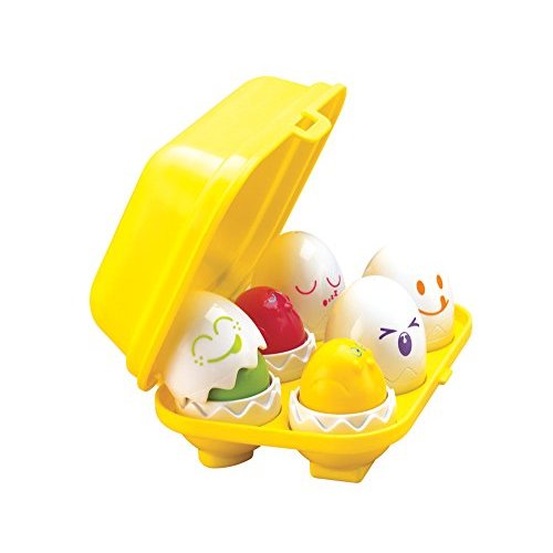 TOMY Hide & Squeak Eggs Toddler Toys - Matching and Sorting Games - Toddler Sensory Toys for Hand Eye Coordination and Color Recognition - Frustration Free Packaging - Ages 6 Months and Up