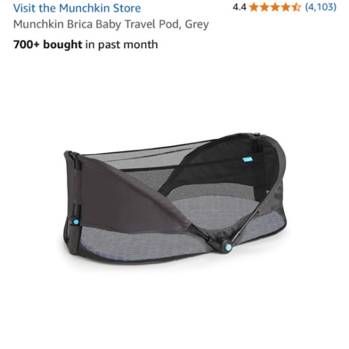 Munchkin Brica Baby Travel Pod, Grey