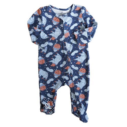 Bearly Asleep Zipper Footie