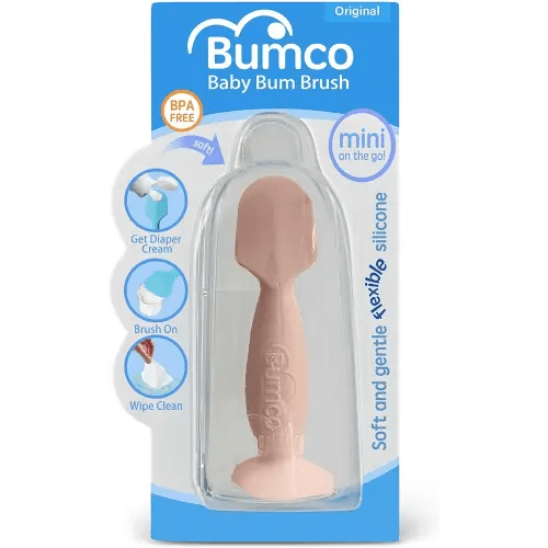 Bumco Diaper Cream Spatula (Mini) - BPA-free Butt Paste Diaper Cream Applicator, Soft & Flexible Diaper Rash Cream Applicator, Butt Spatula Baby, Mom-Invented Diaper Bag Essentials (Dusty Pink)