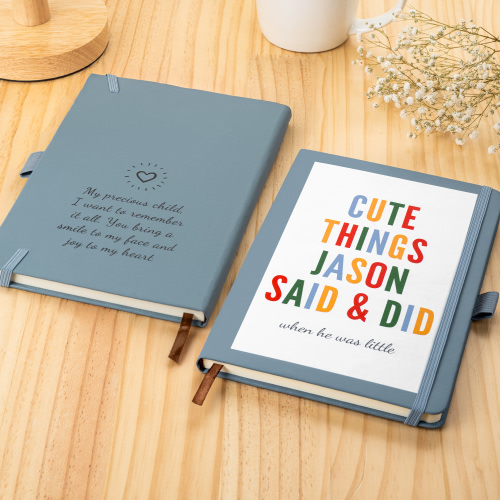 Personalized Cute Things My Kids Said & Did Memory Journal Notebook with Name Childhood Record Book Baby Shower Gift for New Parents - CALLIE