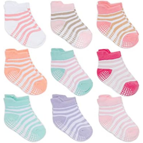  Zaples Baby Non Slip Grip Ankle Socks with Non Skid