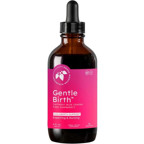 Mountain Meadow Herbs Gentle Birth for Birth Prep/Labor Prep, Fast Acting Liquid Herbal Extract for Childbirth Support w/o Blue Cohosh - 4oz