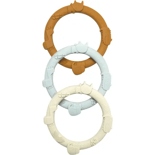 Loulou Lollipop Wild Teething Ring Set (Ginger Honey)