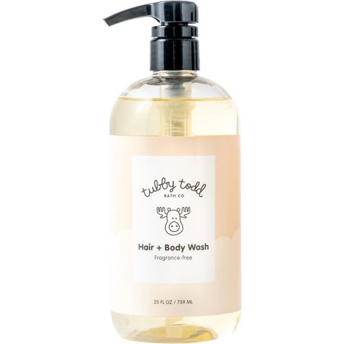 TUBBY TODD Hair + Body Wash - Baby Shampoo and Body Wash - Gentle, Natural Baby Was for Newborns, Babies, and Toddlers - Non-Toxic and Hypoallergenic - Fragrance-Free, 25oz