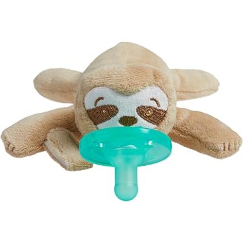 Philips Avent Soothie Snuggle Pacifier Holder with Detachable Pacifier, Sloth, 0m+, SCF347/07