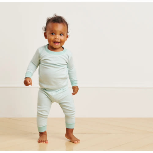 LAKE | Pima Cotton Pajamas | Baby Long-Long Set | Parisian Green