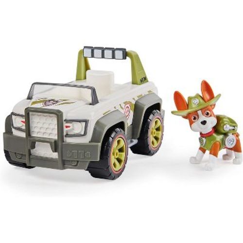 Paw Patrol, Tracker’s Jungle Cruiser Vehicle with Collectible Figure.