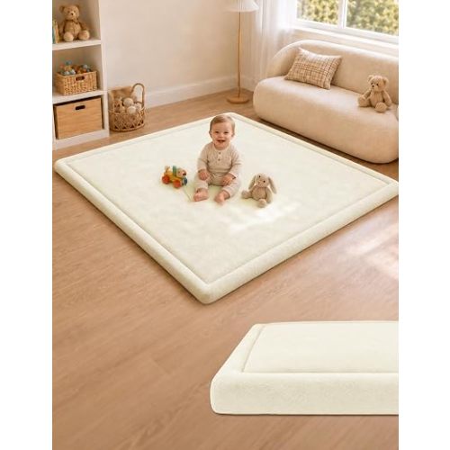 47x47 Play Mat for Playpen 1.3" Thick Foam Baby Play Mat for Floor