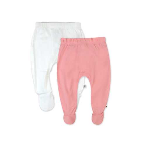 Honest Baby Clothing Organic Cotton Boy/Girl Footed Harem Pants, 2-Pack, Newborn-9 Months