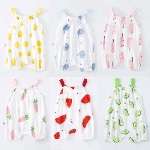 Baby Newborn Fruit Animal Strap Romper