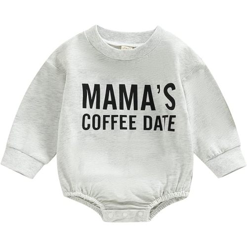 Sprifallbaby 4th of July Baby Boy Girl Outfit USA letter Print Short Sleeve Bubble Romper Newborn Infant Summer Clothes - Gray - 0-3 Months