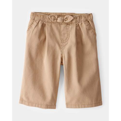 Baby Twill Bow-Tie Wide Leg Shorts - Taupe - OshKosh | Carter's