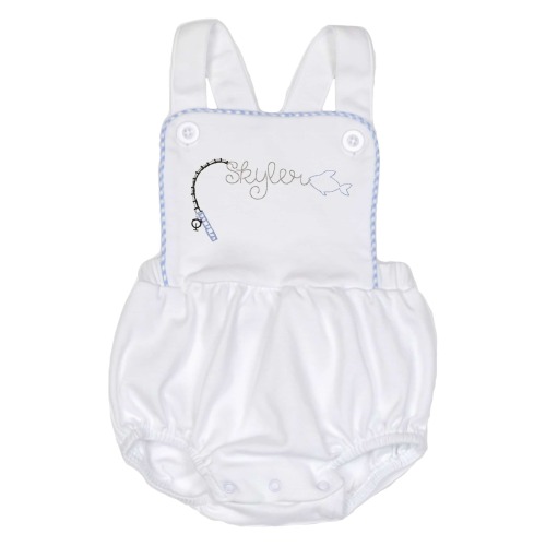 Blue Gingham Fishing Sunsuit