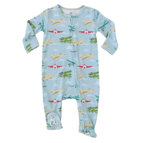 3-6mo Fly Away With Me Zipper Footie
