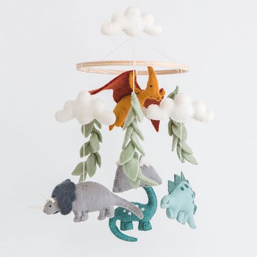 Nivas Collection Felted Dinosaur Mobile