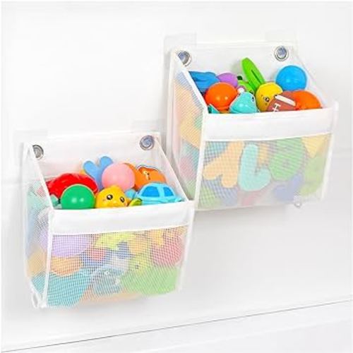 Baby Mesh Bath Toy Organizer/Storage (White)
