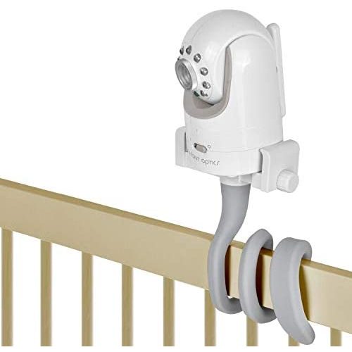 Baby Monitor Mount Camera Shelf Compatible with Infant Optics DXR 8 & DXR-8 Pro and Most Other Baby Monitors,Universal Baby Camera Holder,Attaches to Crib Cot Shelves or Furniture (Gray)