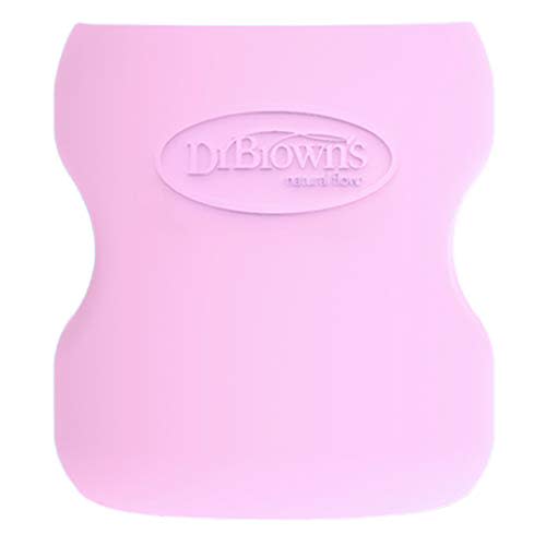 Dr. Brown's Options+ Wide-Neck Silicone Baby Bottle Sleeve - Pink, 5 oz/150 ml