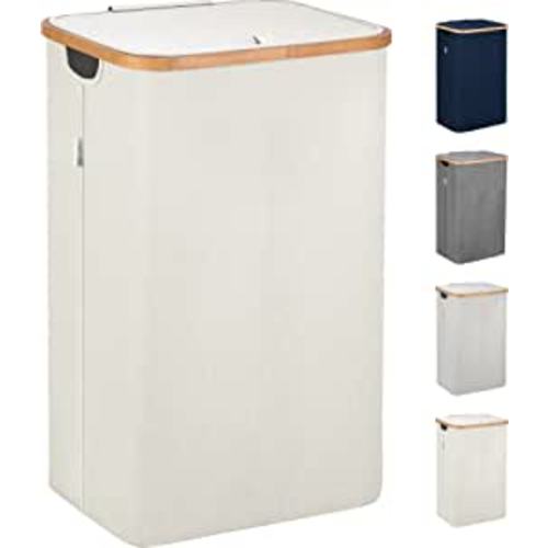 Lonbet Laundry Hamper with Lid, Beige