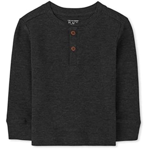 The Children's Place Baby Toddler Boys Long Sleeve Thermal Henley Top